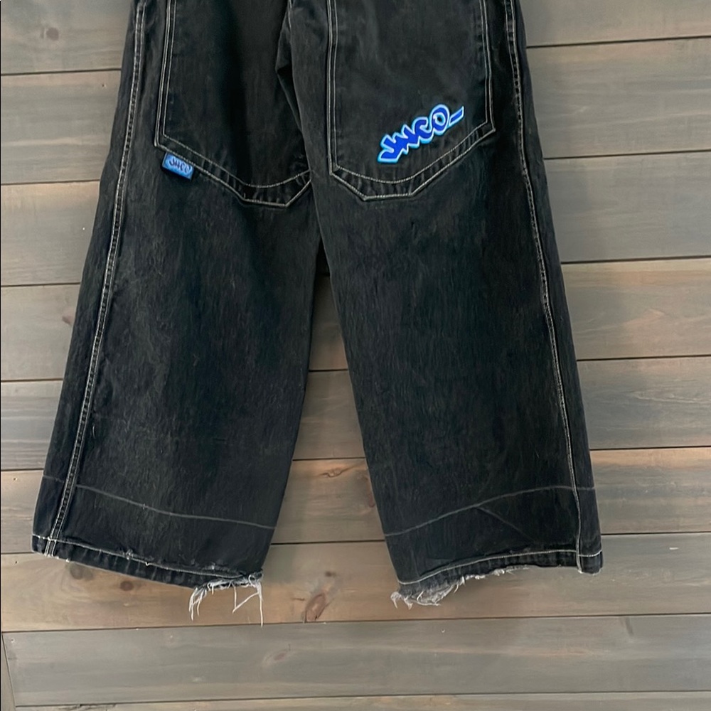 Vintage JNCO Black Wide-Leg Jeans with JNCO Embroidery - Picture 8 of 8